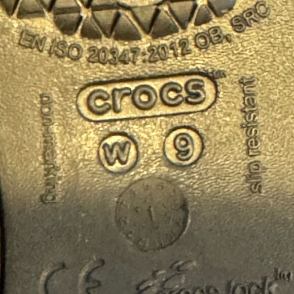 CROCS ICONIC COMFORT BLACK BALLERINA FLATS SIZE 9 - Picture 5 of 5